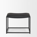 Taniel Black Leather w Black Metal Stool - Default Title