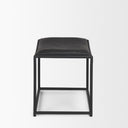 Taniel Black Leather w Black Metal Stool - Default Title