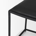 Taniel Black Leather w Black Metal Stool - Default Title