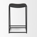 Taniel Black Leather w Black Metal Counter Stool - Default Title