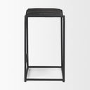 Taniel Black Leather w Black Metal Counter Stool - Default Title