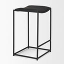 Taniel Black Leather w Black Metal Counter Stool - Default Title