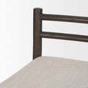 Sam Dark Brown Wood w Cream Fabric Counter Stool - Default Title