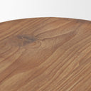 Tahlia Round Natural Brown Wood w Angled Legs Stool - Default Title