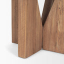 Tahlia Round Natural Brown Wood w Angled Legs Stool - Default Title