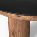 Tucson Natural Wood w Round Black Oak Top Coffee Table - Default Title