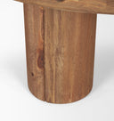 Tucson Natural Wood w Round Black Oak Top Coffee Table - Default Title