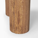 Tucson Natural Wood w Round Black Oak Top Side Table - Default Title