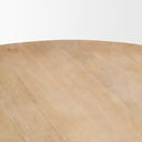 Terra 60L x 60W x 30H Light Brown Wood Round Fluted Dining Table - Default Title
