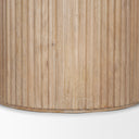 Terra 60L x 60W x 30H Light Brown Wood Round Fluted Dining Table - Default Title