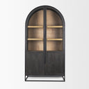 Sloan 805H Black Wood WBlack Metal Frame Arched Cabinet - Default Title