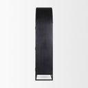 Sloan 805H Black Wood WBlack Metal Frame Arched Cabinet - Default Title