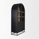 Sloan 805H Black Wood WBlack Metal Frame Arched Cabinet - Default Title
