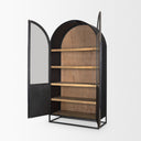 Sloan 805H Black Wood WBlack Metal Frame Arched Cabinet - Default Title