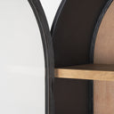 Sloan 805H Black Wood WBlack Metal Frame Arched Cabinet - Default Title