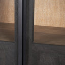Sloan 805H Black Wood WBlack Metal Frame Arched Cabinet - Default Title