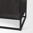 Sloan 805H Black Wood WBlack Metal Frame Arched Cabinet - Default Title