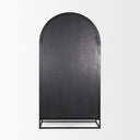 Sloan 805H Dark Brown Wood WBlack Metal Arched Curio Cabinet - Default Title