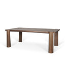 Tammar Rectangular Brown Wood w Tapered Legs Dining Table - Default Title