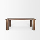 Tammar Rectangular Brown Wood w Tapered Legs Dining Table - Default Title