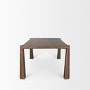 Tammar Rectangular Brown Wood w Tapered Legs Dining Table - Default Title