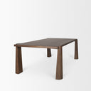 Tammar Rectangular Brown Wood w Tapered Legs Dining Table - Default Title