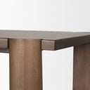 Tammar Rectangular Brown Wood w Tapered Legs Dining Table - Default Title