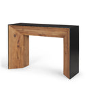 Tabor Natural Wood w Black Oak Waterfall Console Table - Default Title