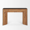 Tabor Natural Wood w Black Oak Waterfall Console Table - Default Title