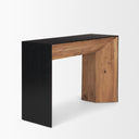 Tabor Natural Wood w Black Oak Waterfall Console Table - Default Title