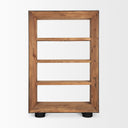 Tabor Natural Wood w Black Oak Frame Bookcase - Default Title