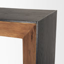 Tabor Natural Wood w Black Oak Frame Bookcase - Default Title