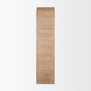 Sorina Reverse Fluted Light Brown Wood Curio Cabinet - Default Title