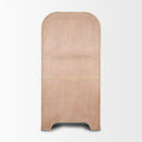 Sorina Reverse Fluted Light Brown Wood Curio Cabinet - Default Title