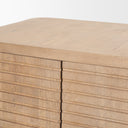 Sorina Reverse Fluted Light Brown Wood Accent Cabinet - Default Title