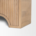 Sorina Reverse Fluted Light Brown Wood Accent Cabinet - Default Title