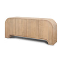 Sorina Reverse Fluted Light Brown Wood Sideboard - Default Title