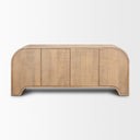 Sorina Reverse Fluted Light Brown Wood Sideboard - Default Title