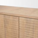 Sorina Reverse Fluted Light Brown Wood Sideboard - Default Title