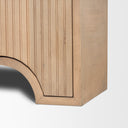 Sorina Reverse Fluted Light Brown Wood Sideboard - Default Title