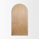 Suri Light Brown Wood WGlass Doors Arched Curio Cabinet - Default Title