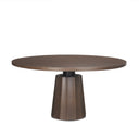 Swanson 60 Dark Brown Wood Round Pedestal Dining Table - Default Title