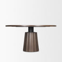 Swanson 60 Dark Brown Wood Round Pedestal Dining Table - Default Title