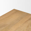 Tarro 84 Rectangular Light Brown Wood w Geometrical Base Dining Table - Default Title