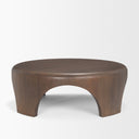 Shima Round Dark Brown Wood WArched Legs Coffee Table - Default Title