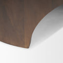 Shima Round Dark Brown Wood WArched Legs Coffee Table - Default Title