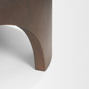 Shima Round Dark Brown Wood WArched Legs Coffee Table - Default Title
