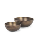 Tomiko Decorative Brass Finished Cast Aluminum Round Bowls - Default Title