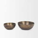 Tomiko Decorative Brass Finished Cast Aluminum Round Bowls - Default Title