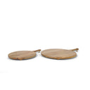Karana Natural Solid Wood Round Serving Boards - Default Title
